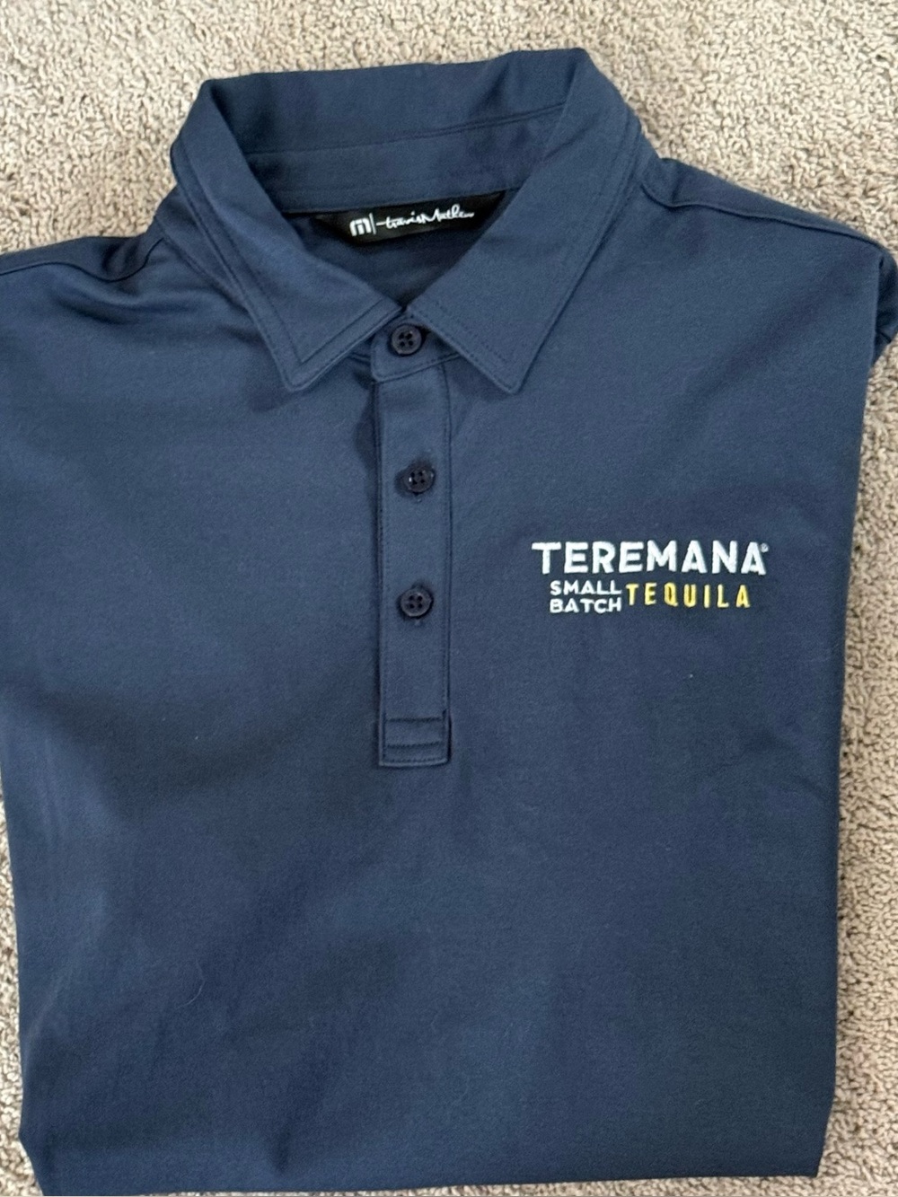Men’s M TRAVIS MATHEW Teremana Tequila Small Batch Polo Golf Shirt Logo